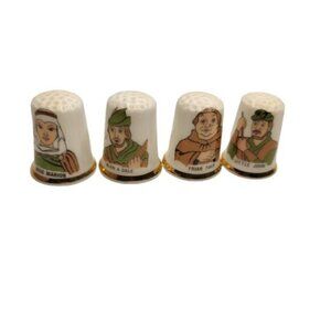 CLEARANCE Vintage Finsbury Robin Hood Theme Fine Bone China Collectible Thimbles